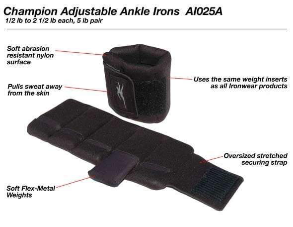 5-pound pair Adjustable Ankle Weights